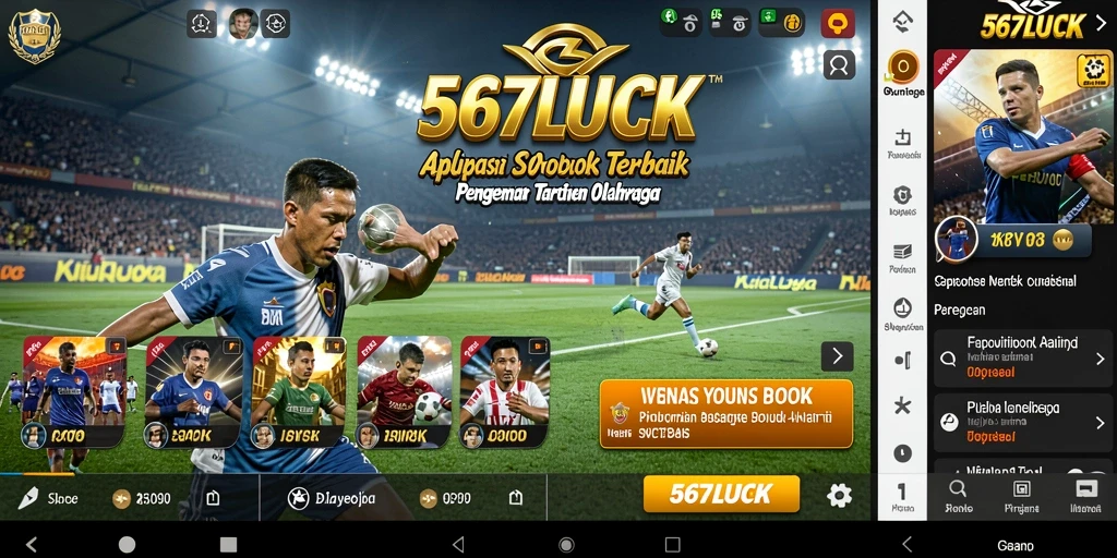 Tampilan permainan taruhan olahraga di aplikasi 567LUCK.