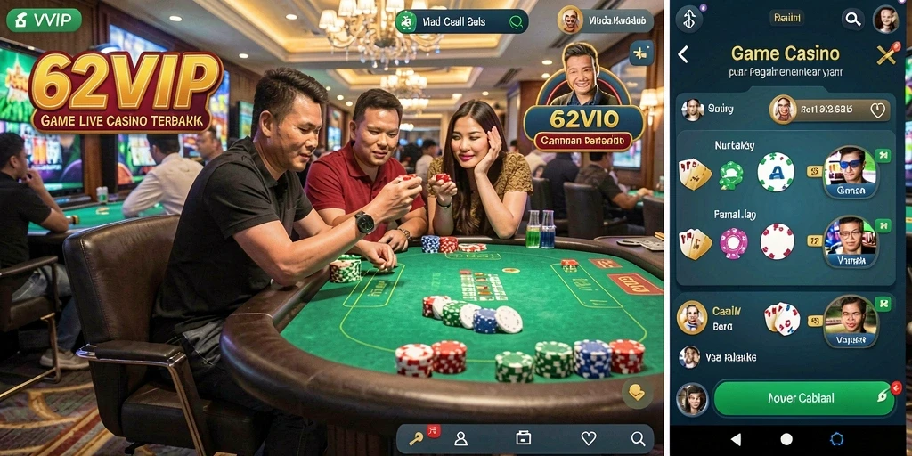 Screenshot gameplay Live Casino yang mendebarkan di 62VIP.