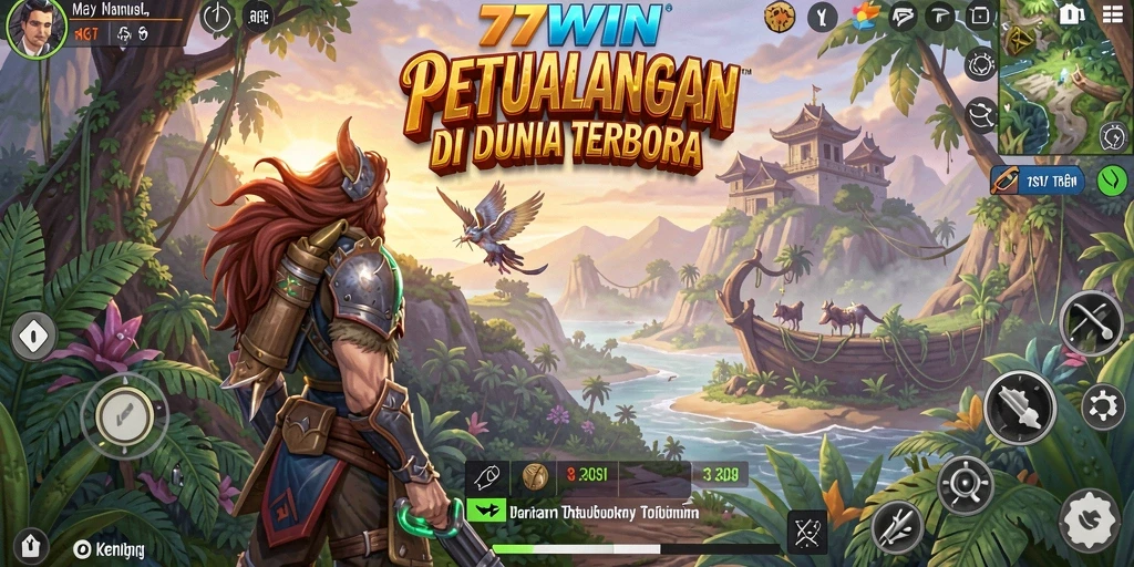 Screenshot gameplay 77WIN yang menarik di dunia terbuka.