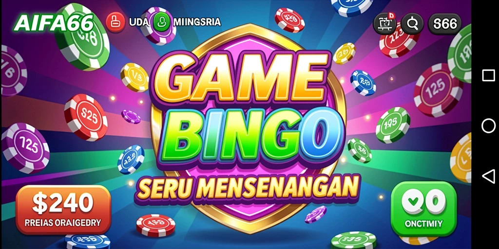 Tampilan gameplay menarik dari AIFA66 yang menampilkan Bingo.