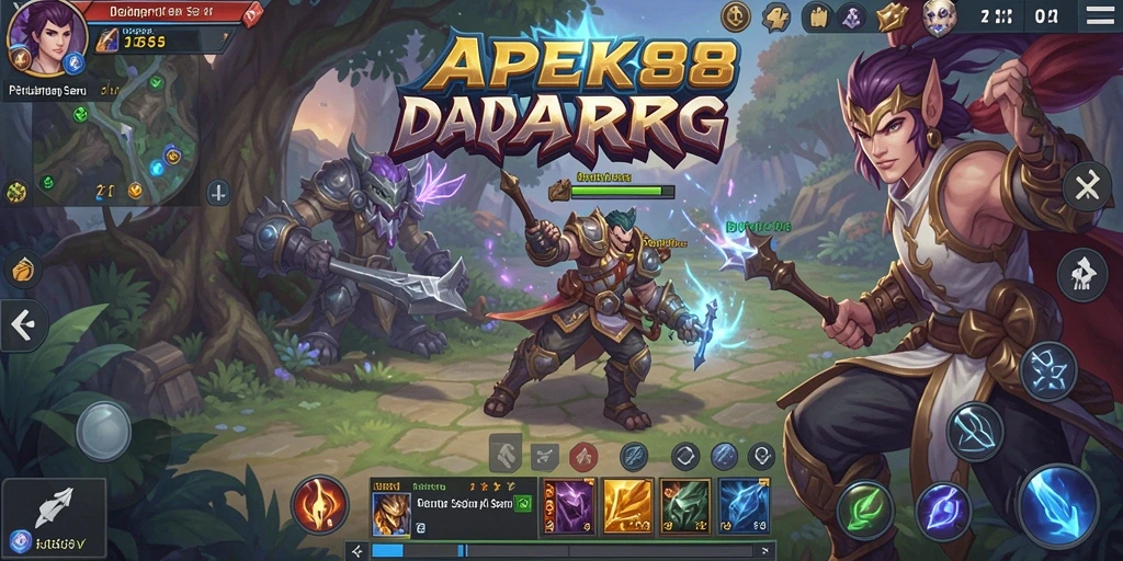 Tangkapan layar APEK88 menampilkan aksi seru dalam pertempuran ARPG.