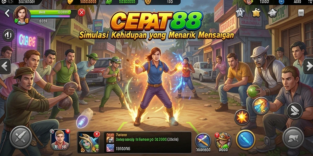 Gameplay seru CEPAT88 dengan interaksi karakter yang dinamis.