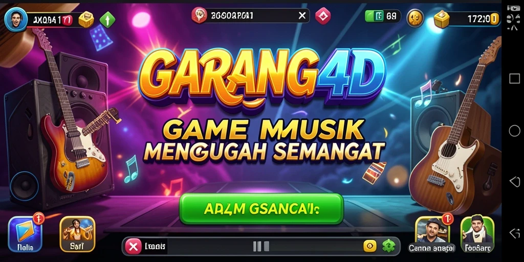 Tampilan gameplay GARANG4D dengan berbagai tantangan musik.