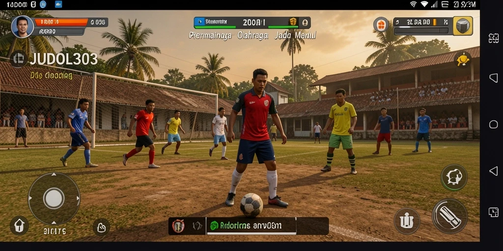 Screenshot gameplay JUDOL303 menampilkan aksi olahraga yang mendebarkan.