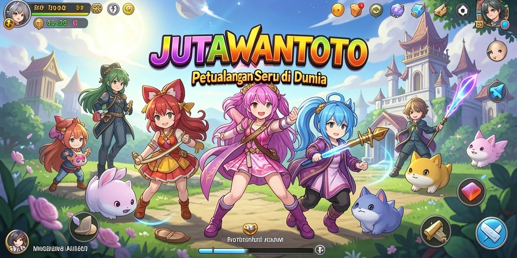 Tampilan gameplay yang menampilkan karakter Anime dalam aksi.