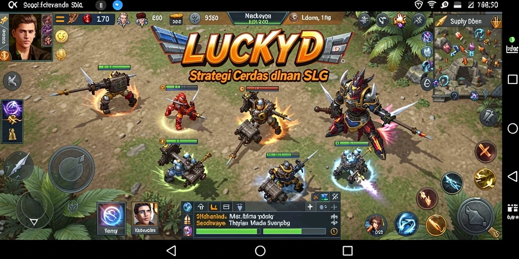 Tampilan gameplay menakjubkan dalam LUCKYDF dengan strategi yang mendebarkan.