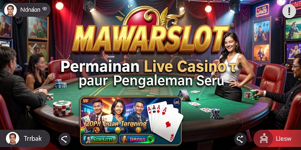 Screenshot gameplay MAWARSLOT yang menampilkan dealer langsung.
