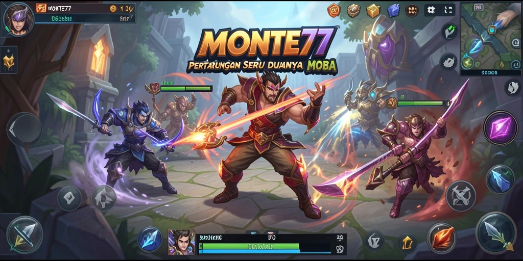 Tampilan aksi seru dalam gameplay <strong>MONTE77</strong> yang memikat.