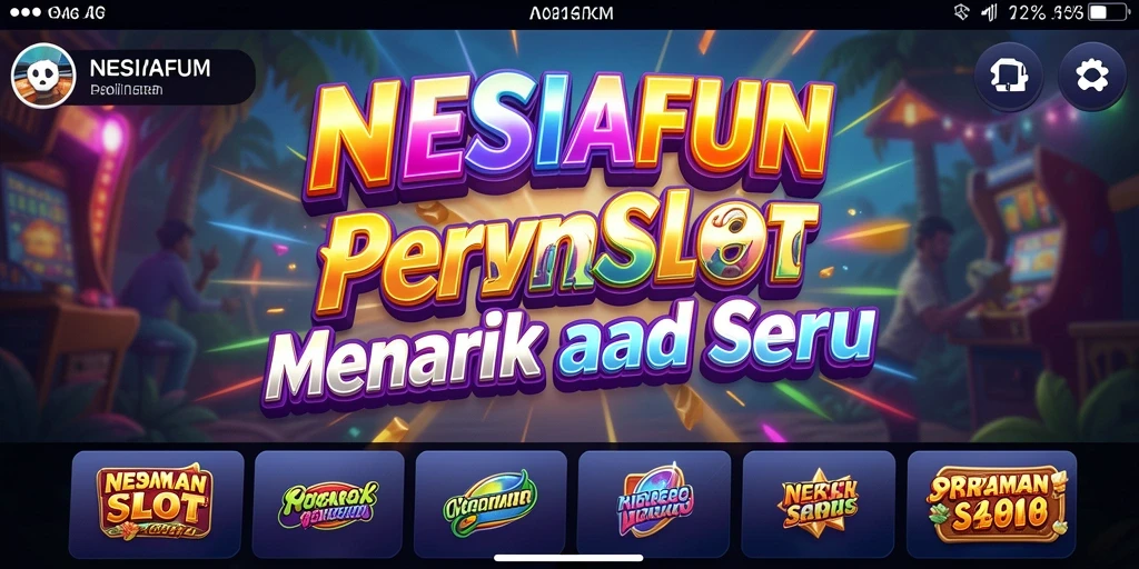 Tampilan gameplay seru NESIAFUN dengan tema slot yang menarik.