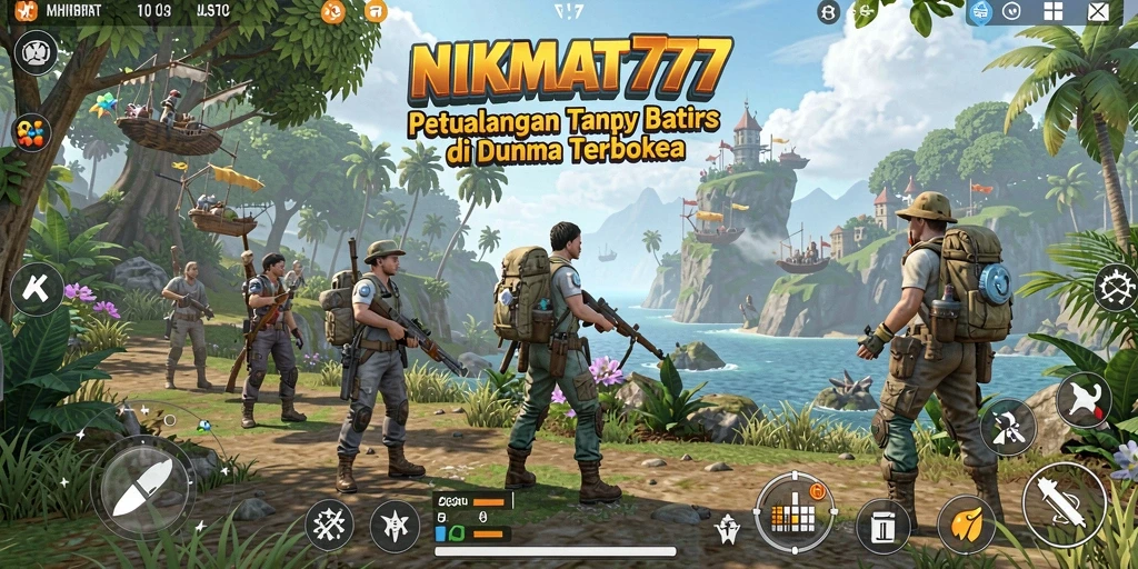 Screenshot gameplay NIKMAT777 menampilkan dunia terbuka yang menakjubkan.
