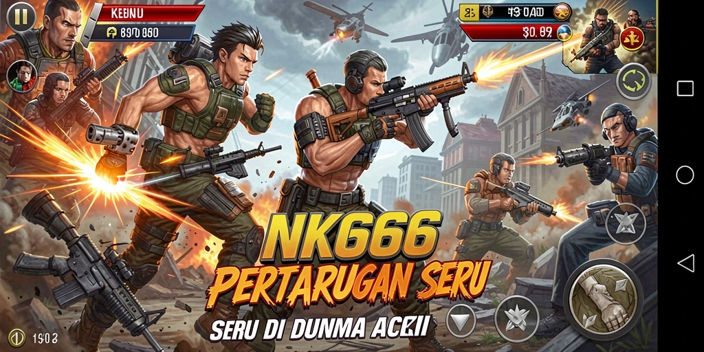 Gameplay NK666 yang intens dan penuh aksi di setiap level.