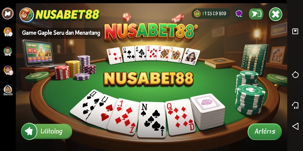 Tampilan gameplay Gaple yang seru dan menarik di NUSABET88.