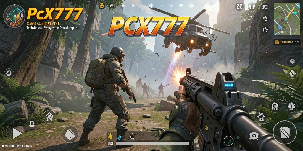 Tangkapan layar dari gameplay <strong>PCX777</strong> yang menampilkan aksi mendebarkan dalam mode TPS.