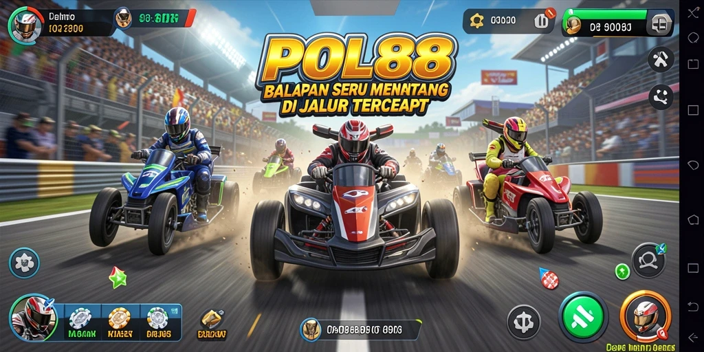Screenshot POL88 menampilkan gameplay balap yang mendebarkan dan grafis yang menawan.