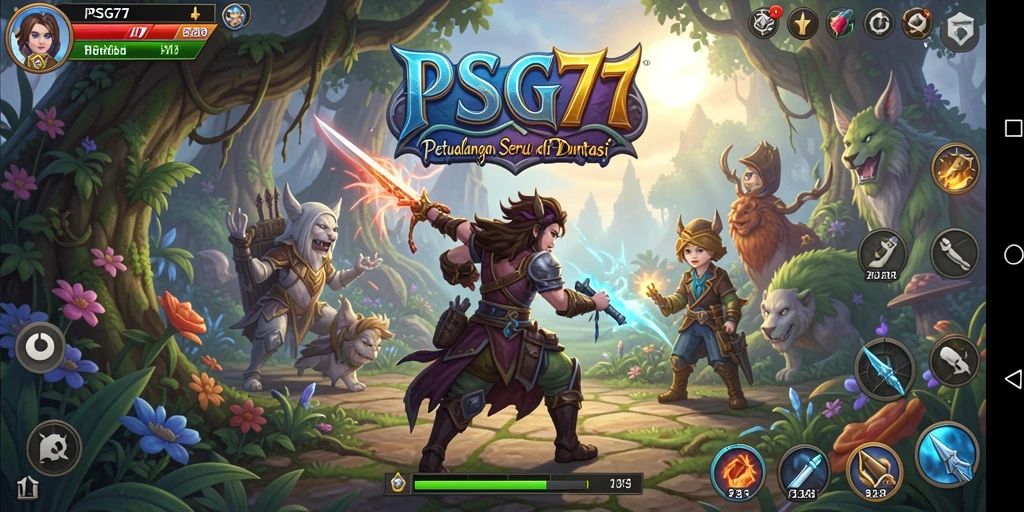Tampilan gameplay seru di dunia petualangan PSG77.