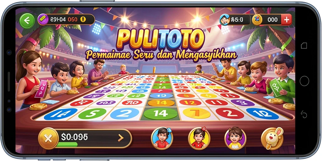 Screenshot PULITOTO menampilkan suasana gameplay Bingo yang ramai.