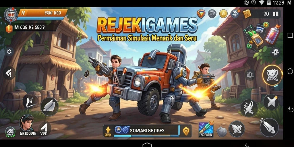 Tampilan utama gameplay REJEKIGAMES yang menarik dan interaktif