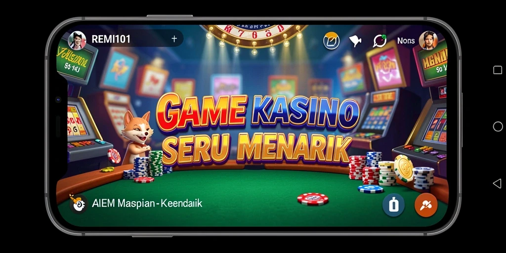 Tampilan gameplay menarik dari REMI101 dengan suasana Kasino.