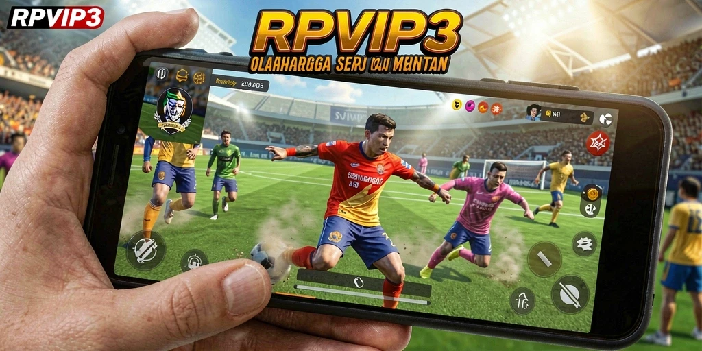 Tampilan gameplay RPVIP3 dengan aksi olahraga yang dinamis dan seru.