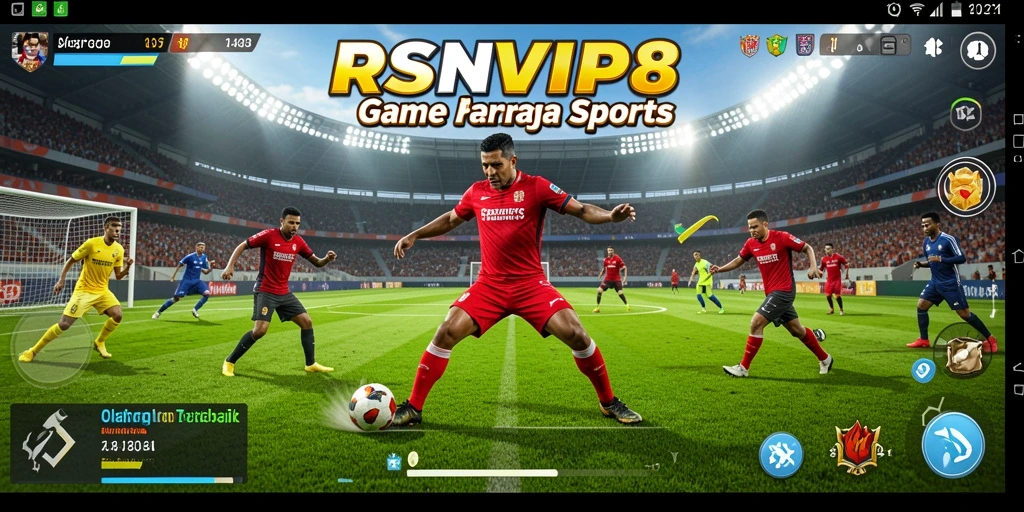 Screenshot gameplay RSNVIP8 yang menampilkan aksi seru di lapangan olahraga.