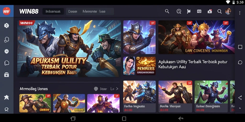 Tampilan antarmuka WIN88 yang modern dan intuitif.