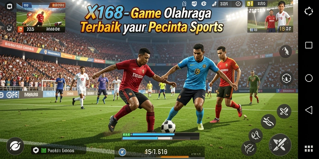 Tampilan permainan X168 yang menampilkan aksi olahraga yang mendebarkan.
