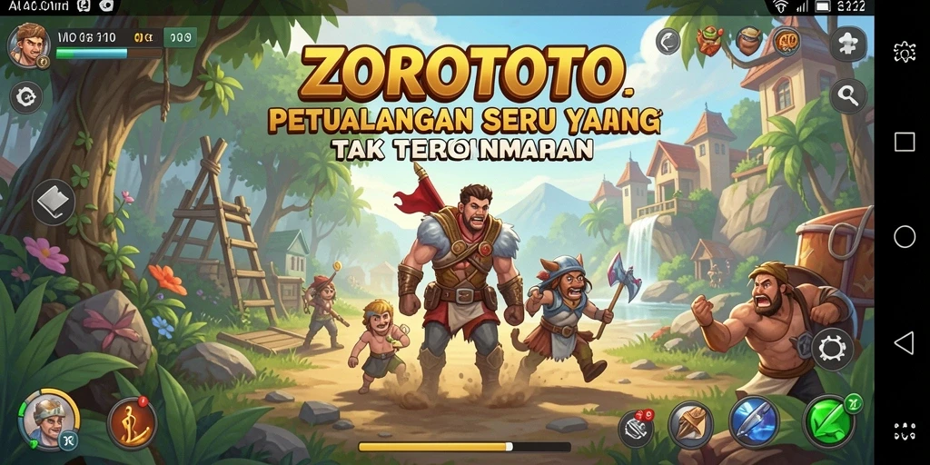 Tampilan gameplay ZOROTOTO yang penuh aksi dan petualangan.